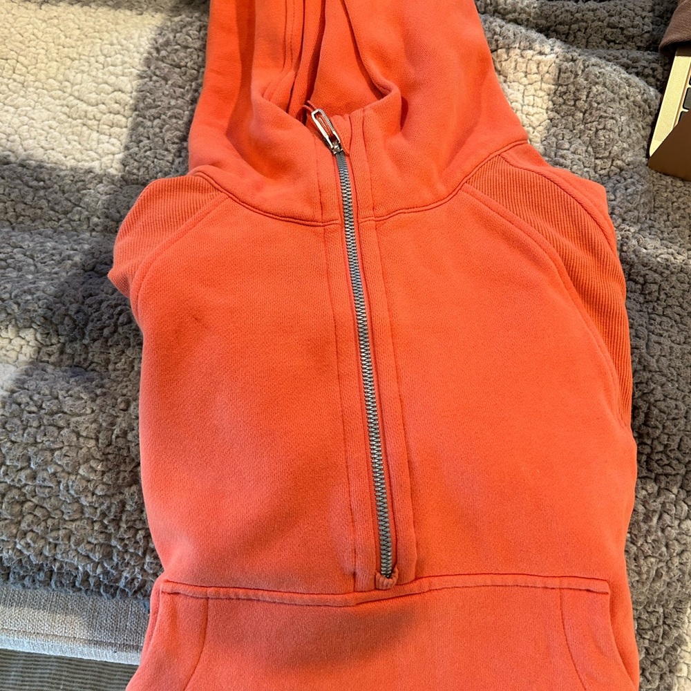 Lululemon scuba oversized half zip M/L orange color